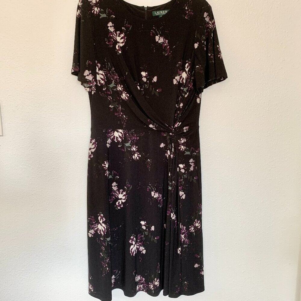 Lauren Ralph Lauren Floral Black Dress
